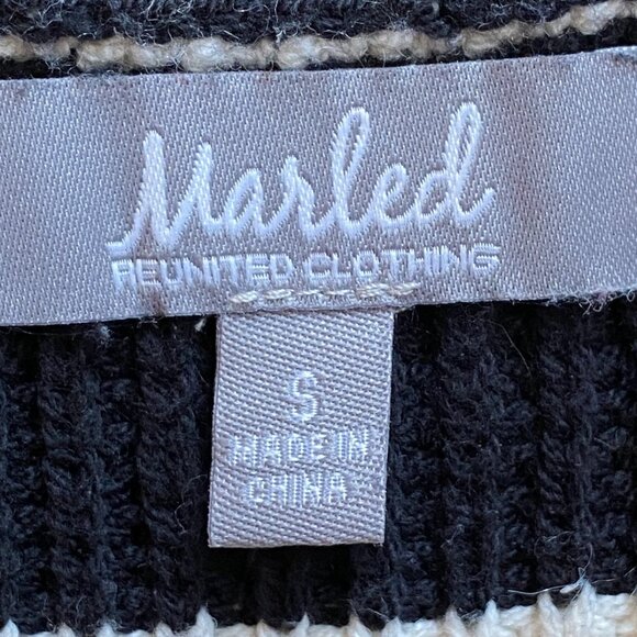 Marled Striped Sweater Vest Top Sz S Black Dark Academia Preppy Old Money Coast - Picture 8 of 11